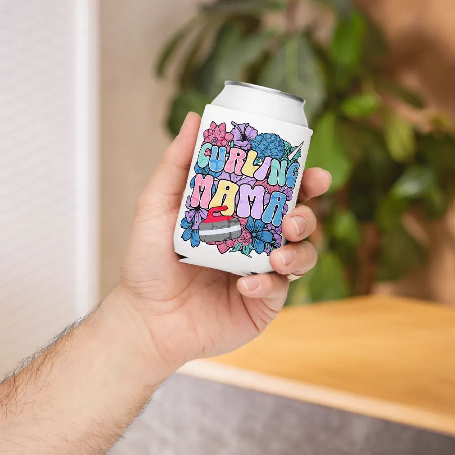 Curling Mama Floral Can Cooler product image (5)