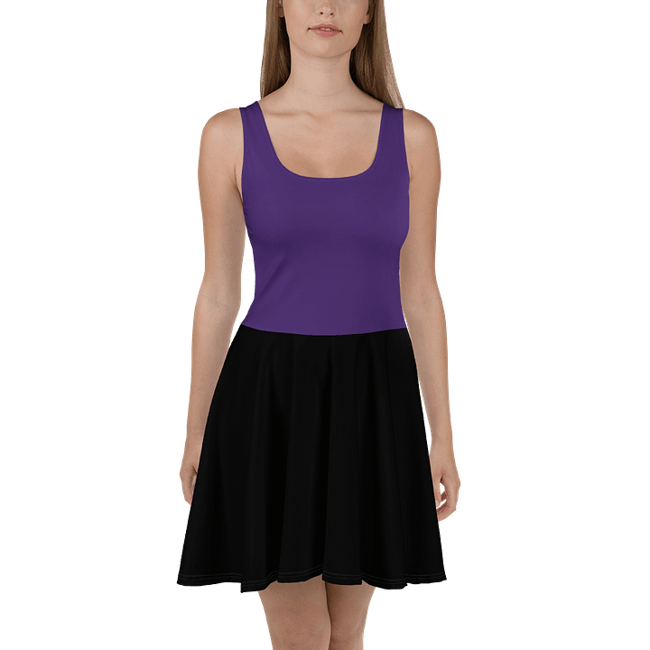 Midnight Veil Designs Black and Purple Fantasy Skater Dress - XS to 3XL product image (1)