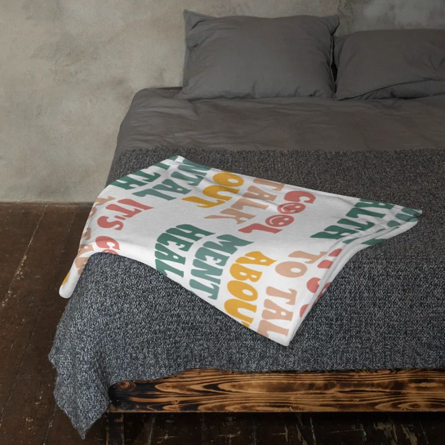 It's Cool To Talk About Mental Health Blanket product image (11)