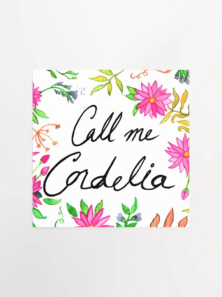 Call Me Cordelia – Pink Flowers Print product image (1)