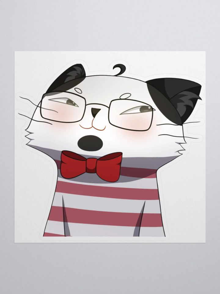 JPAG_Grey cat Smug emote sticker product image (1)