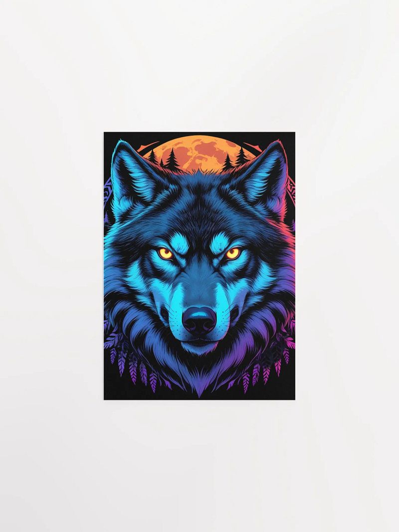 Mystic Wolf Moon Poster