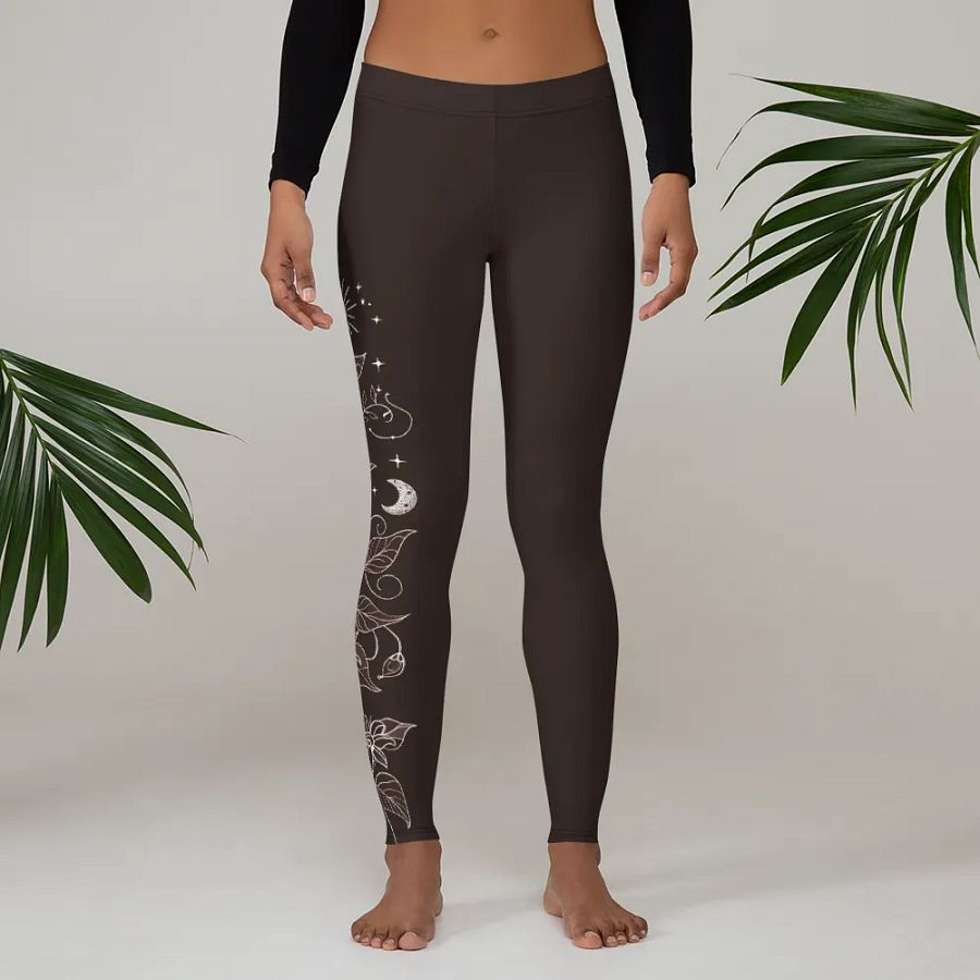 Night Sky Vines Yoga Leggings product image (6)