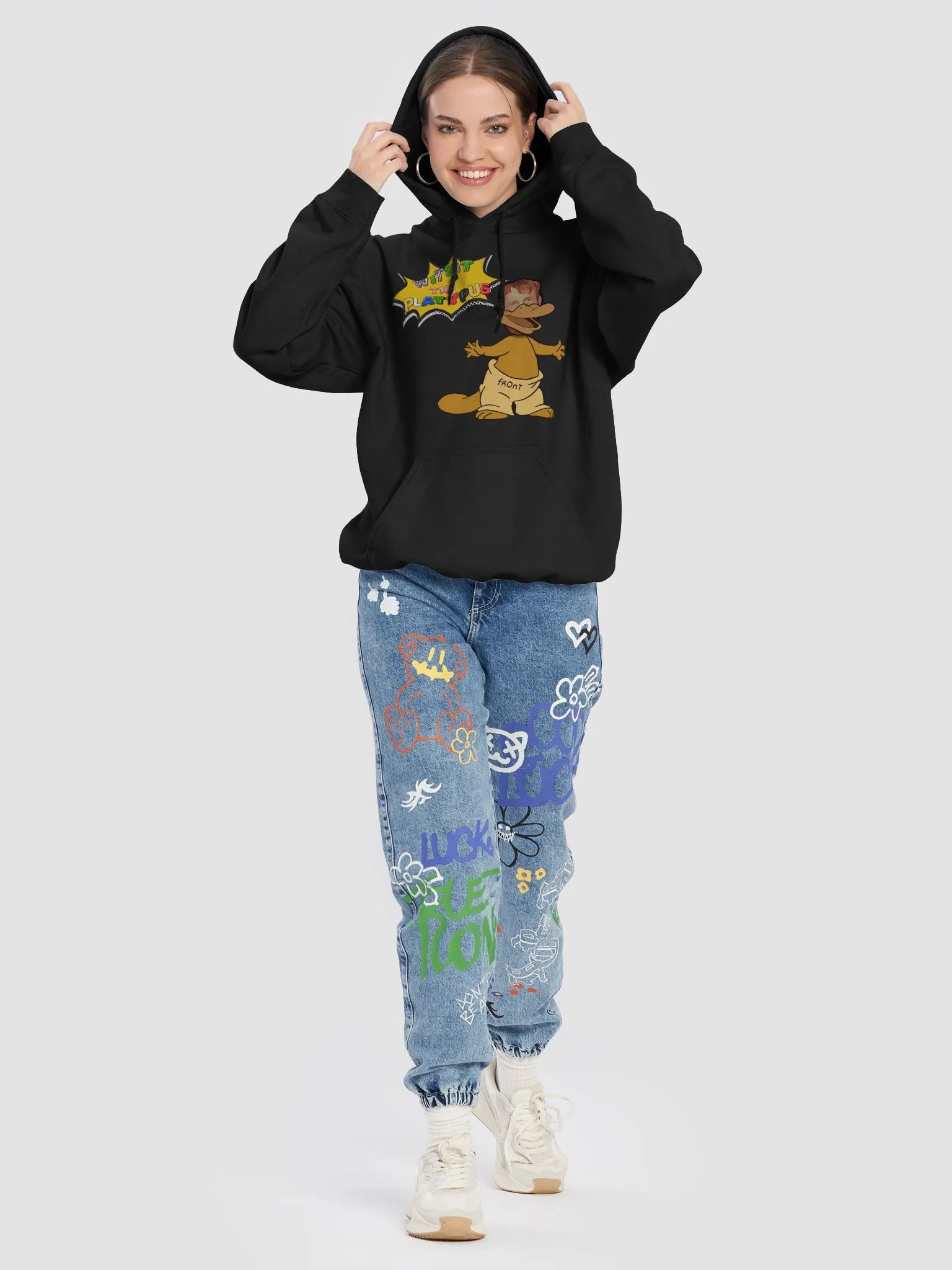 Witsit the Platypus Hoodie (Large Logo Edition) product image (78)
