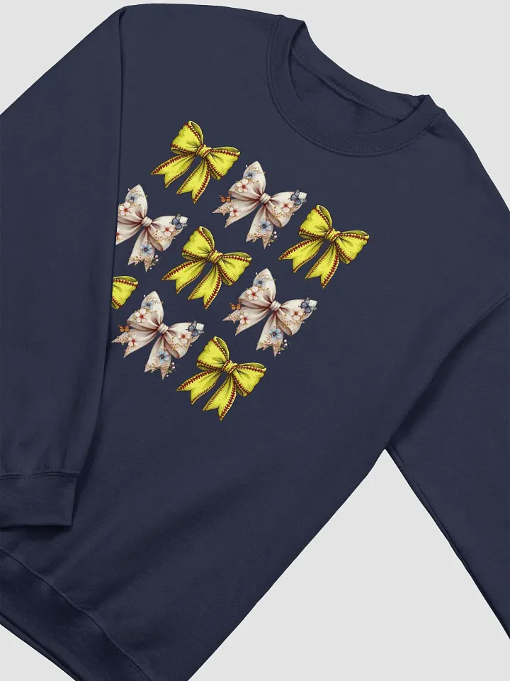 Spring Bows Softball Cozy Classic Crewneck Sweatshirt product image (2)