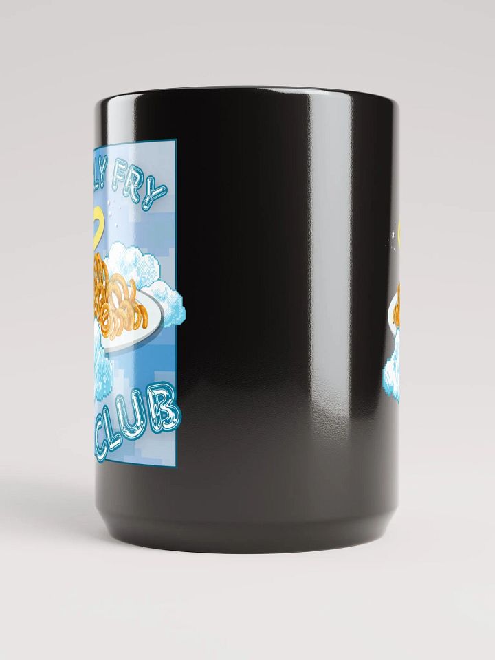 CURLY FRY CLUB black glossy mug product image (2)