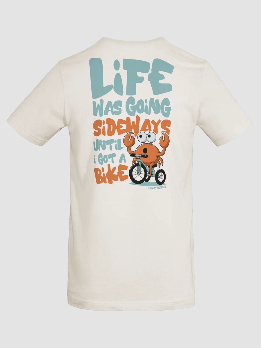 Funny Crab Cycling T-Shirt – Life Was Going Sideways Until I Got a Bike, Cute Punny Ocean Bike Tee product image (20)