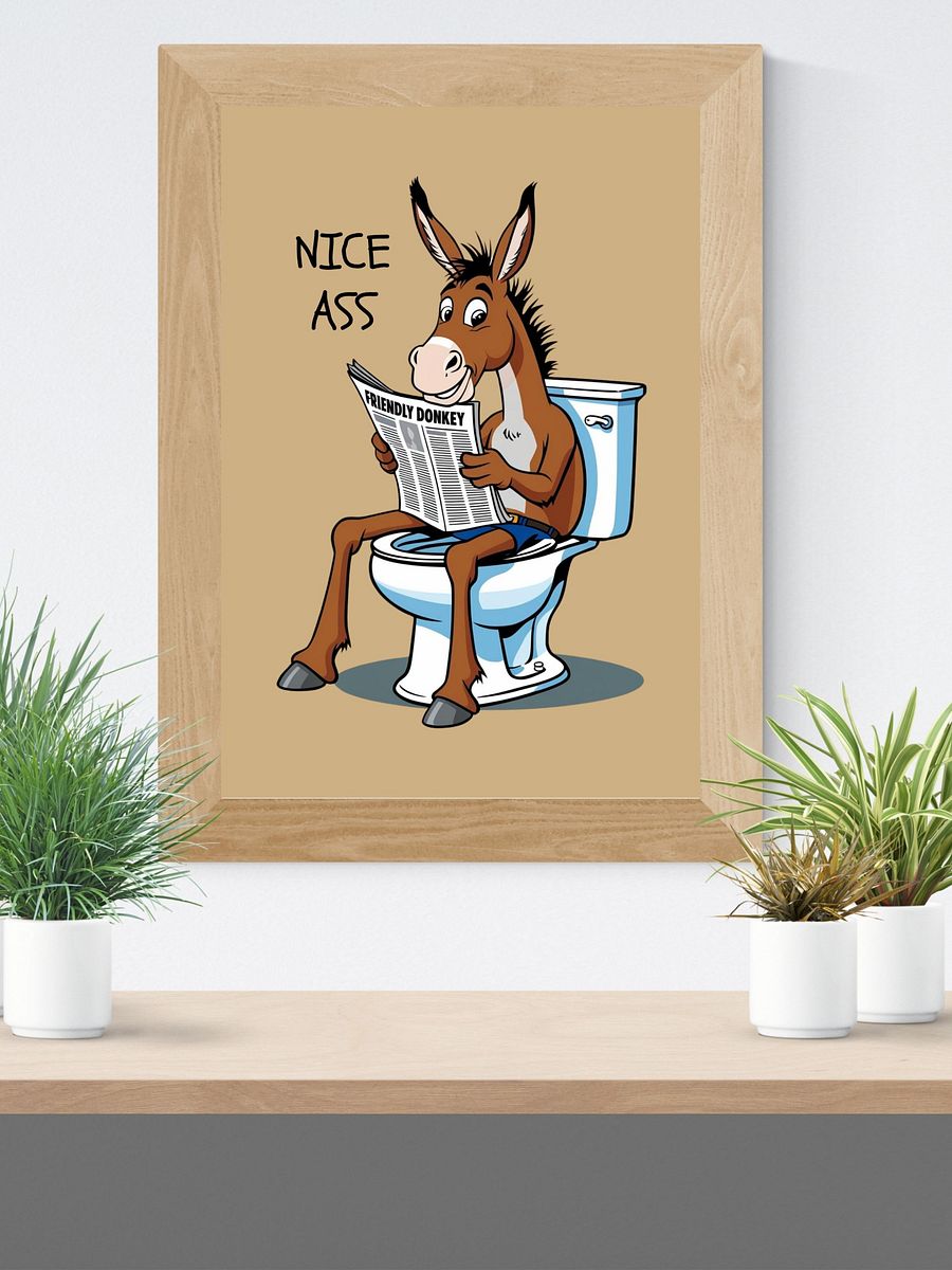 Donkey On Toilet Bathroom Downloadable Wall Art product image (6)