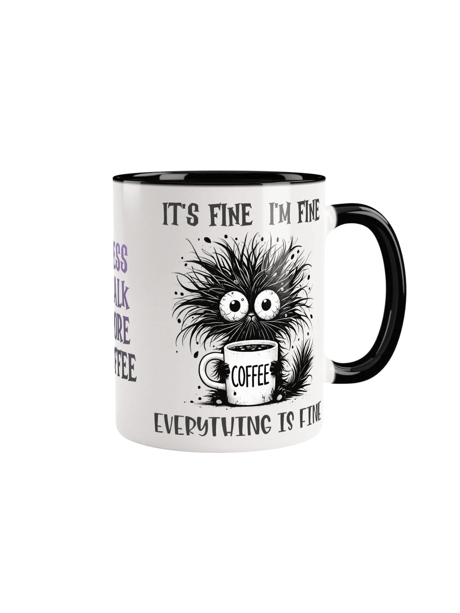 Whimsical Cat It's Fine I'm Fine Everything is Fine Coffee Mug product image (13)