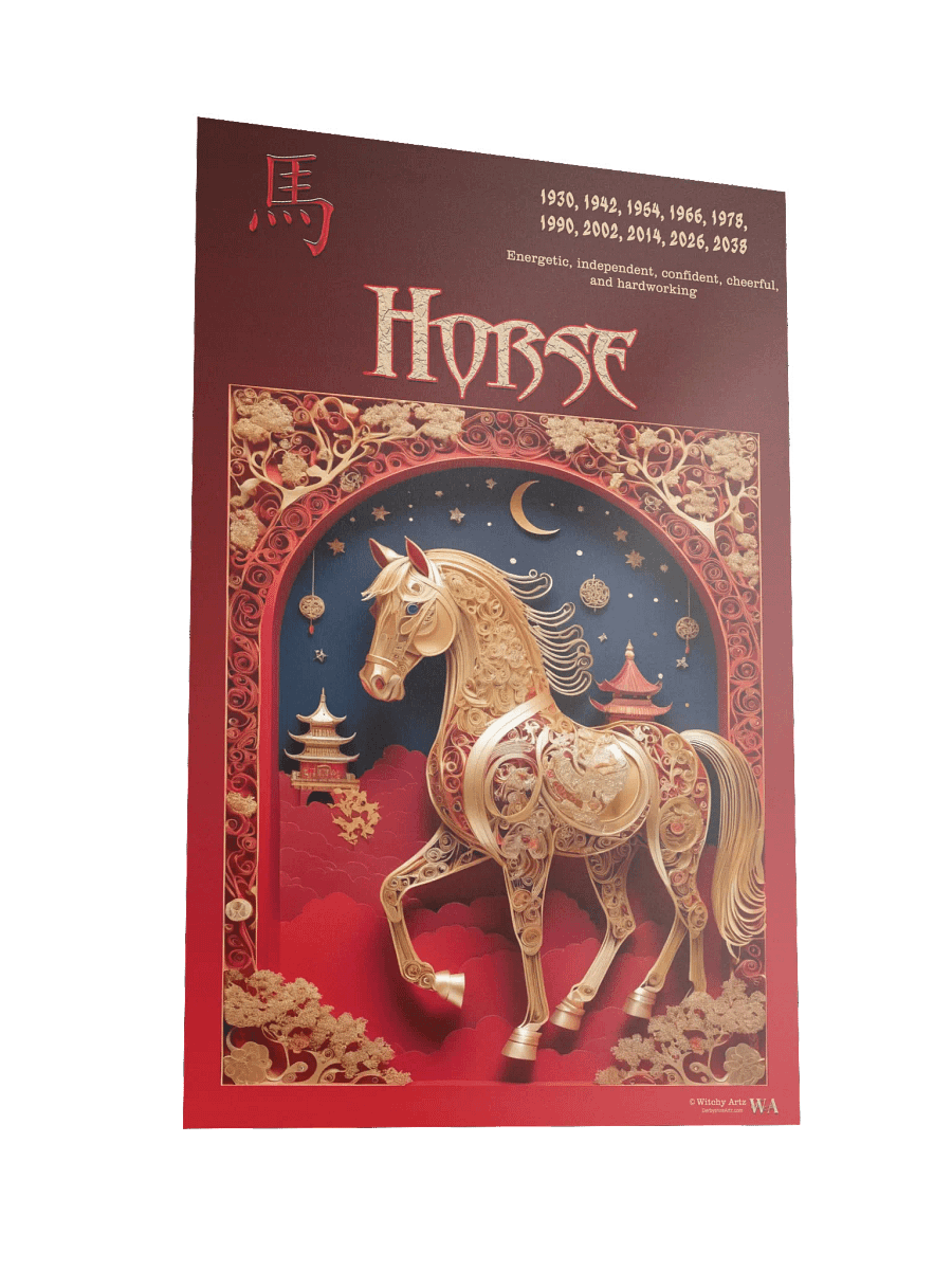 Chinese Zodiac Poster - HORSE product image (5)