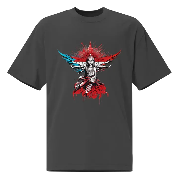 Winged Emblem Oversized Tee, Stylish Statement Shirt, Perfect Gift for Trendsetters product image (1)