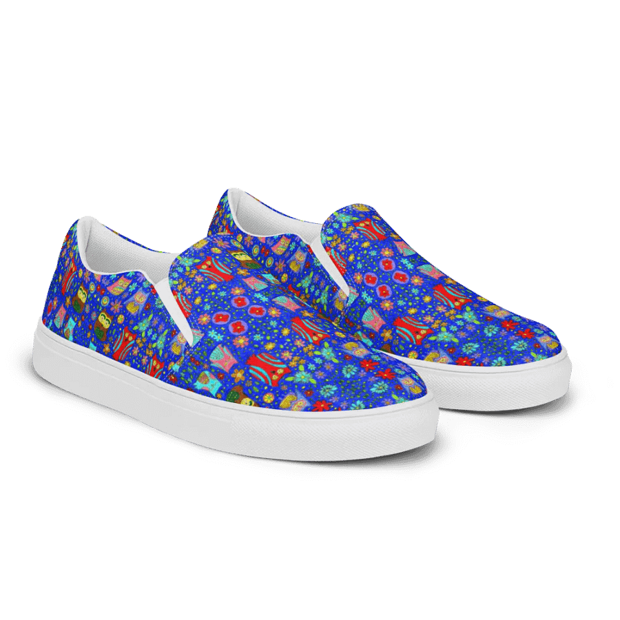 Colourful Owls Kaleidoscope Men's Canvas Shoes product image (3)