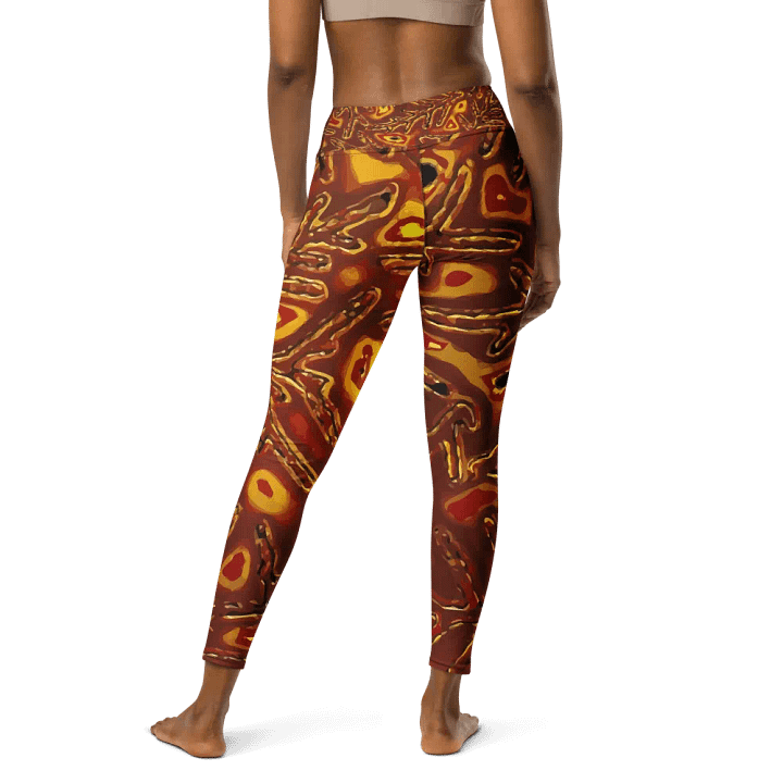 Japanese Fiery Abstract Full Length Yoga Leggings product image (2)