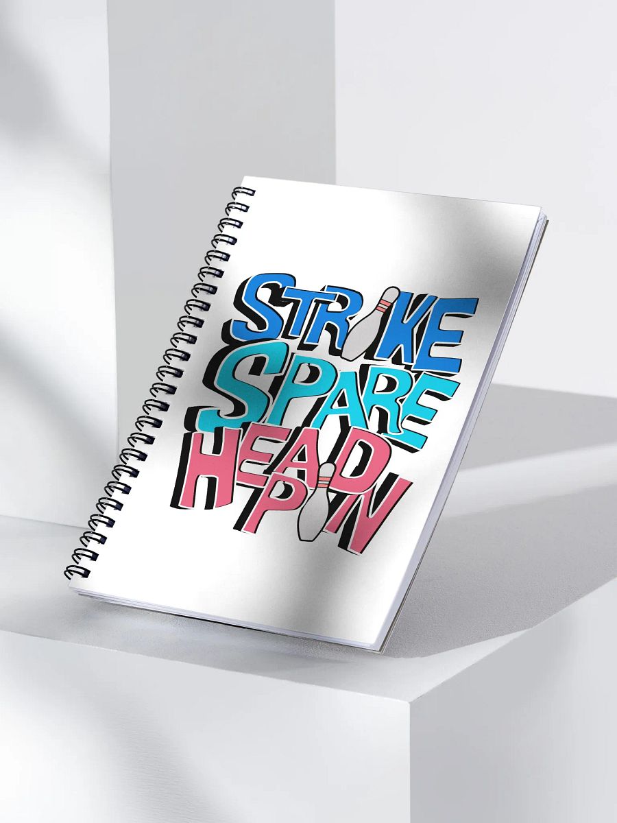 Strike Spare Headpin Bowling Spiral Notebook product image (3)