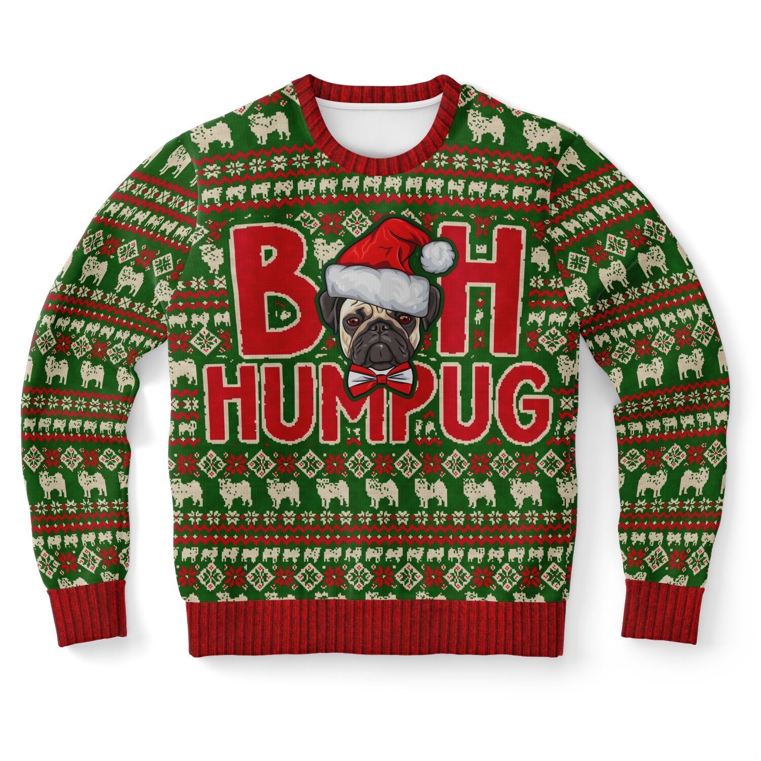 "Bah Humpug" Christmas Sweatshirt | Funny Pug Dog Holiday Sweater | Dog Mom Christmas Outfit | Pet Lover Gift product image (9)