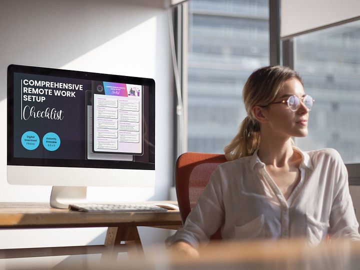 Remote Work Setup Checklist Digital PDF Download Instantly Printable Fillable product image (2)