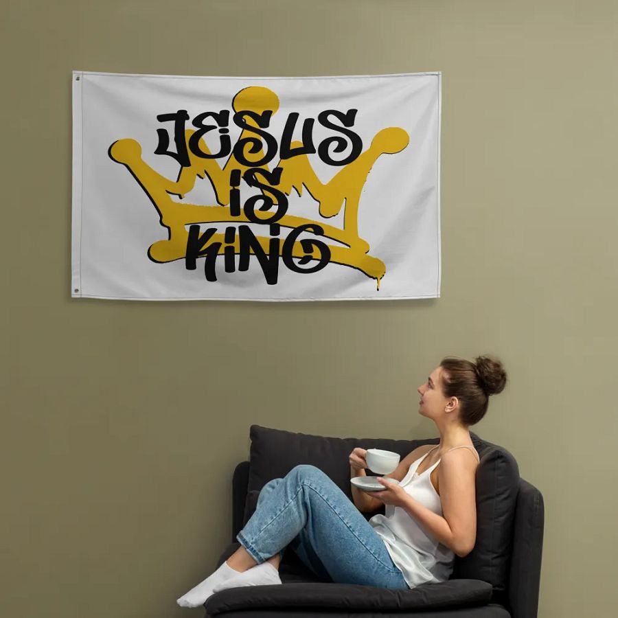JESUS IS KING Flag product image (12)