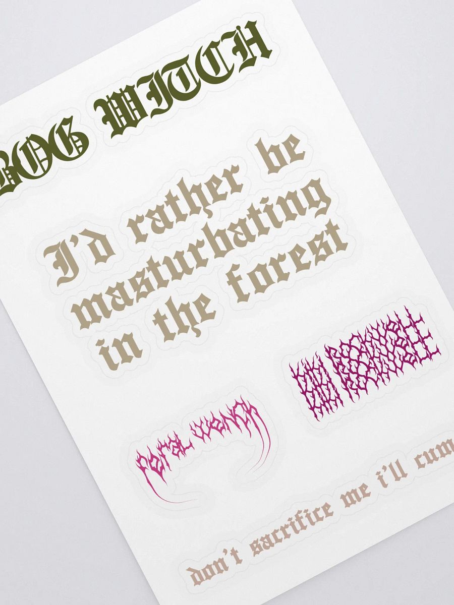 'Slightly Unhinged Slogans' Stickers product image (2)