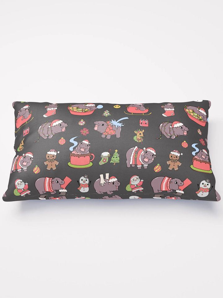 MOODENG'S BLACK CHRISTMAS PILLOW! product image (2)