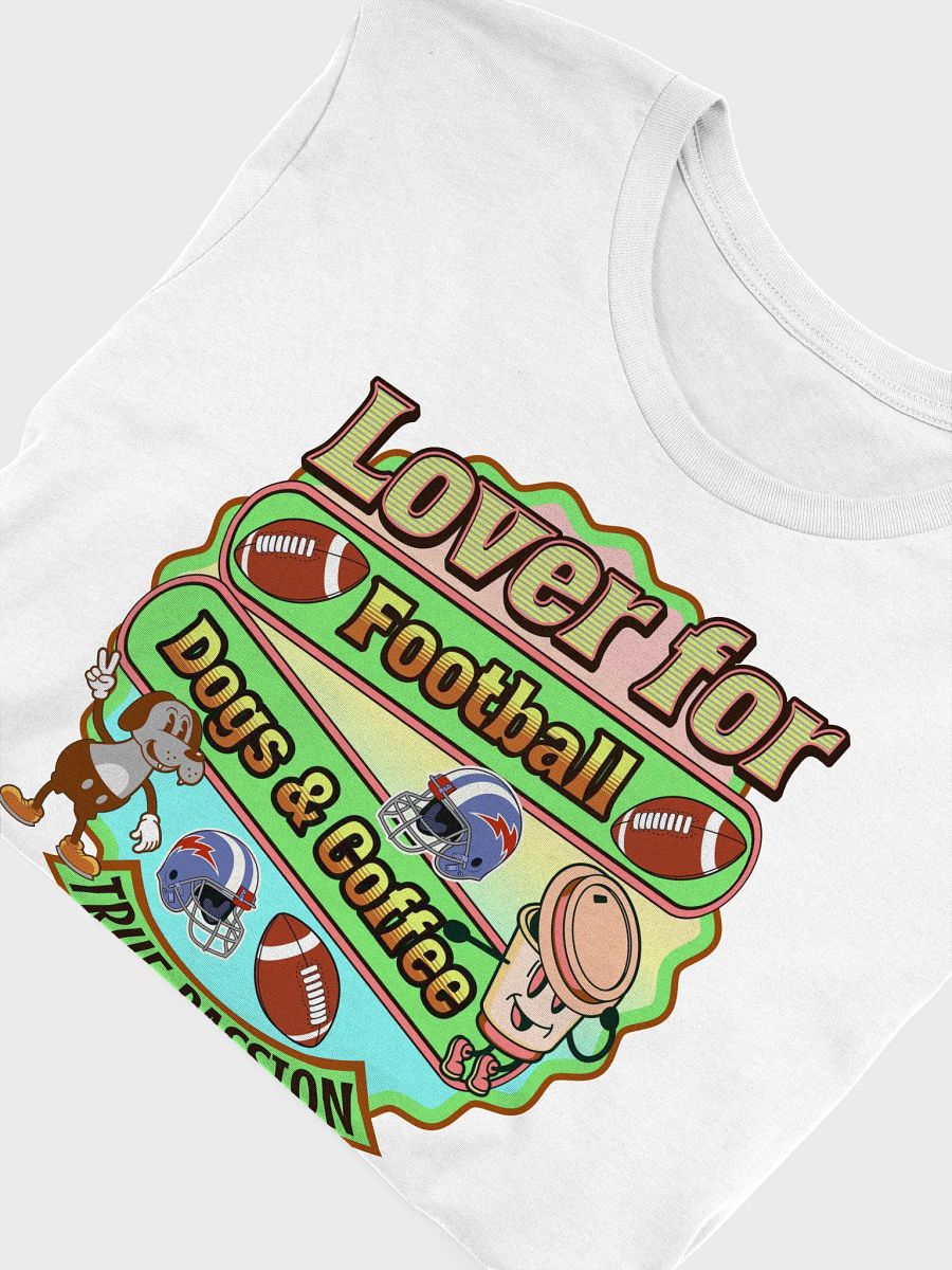 Lover For Dogs Coffee Football T-Shirt product image (33)