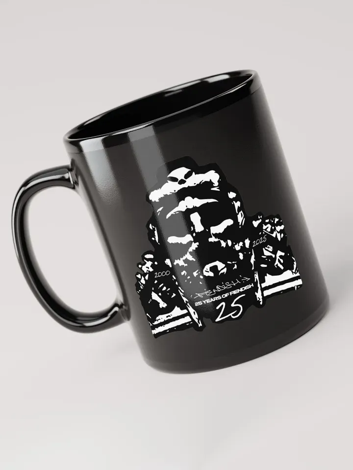 FIENDISH '25 YEARS OF FIENDISH' Black Gloss Mug (11oz) product image (1)