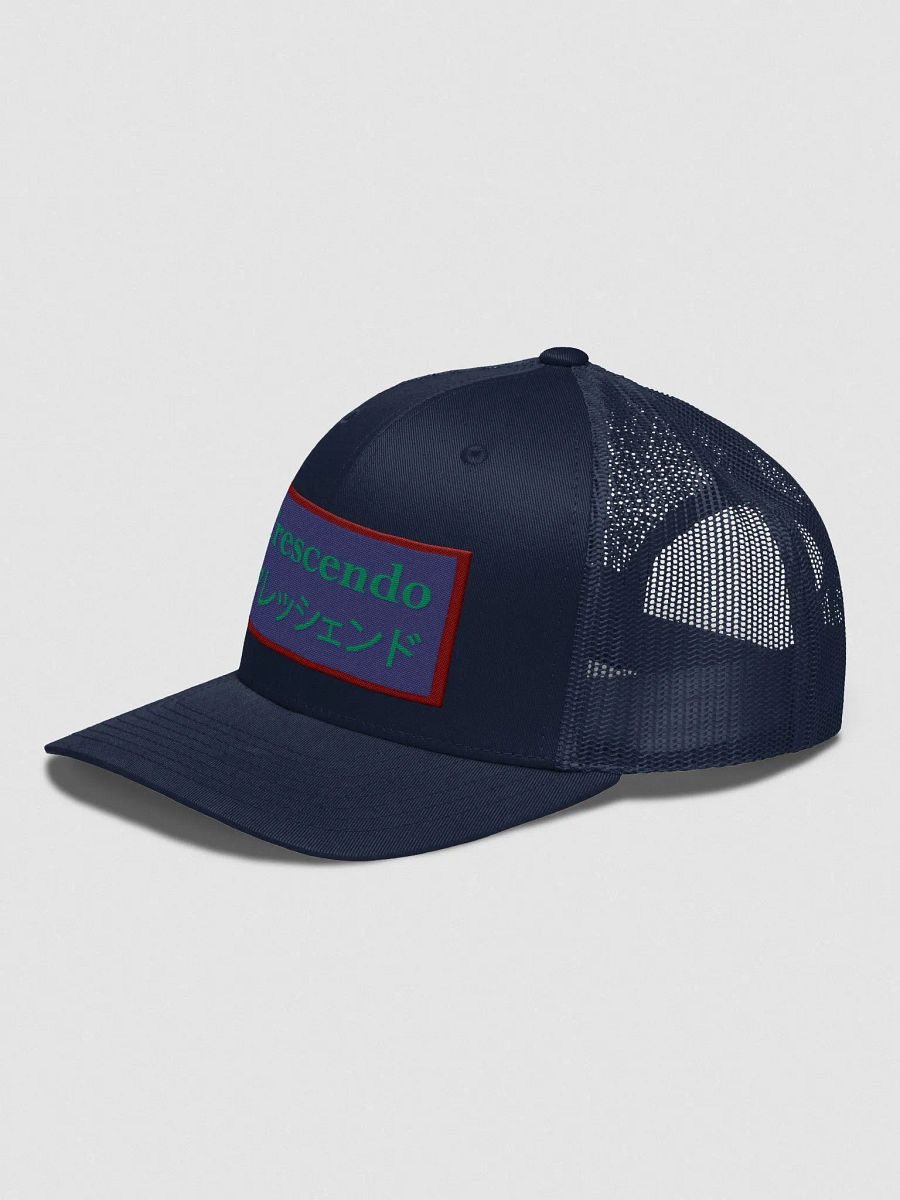Crescendo | Retro Navy Blue Trucker Hat product image (3)