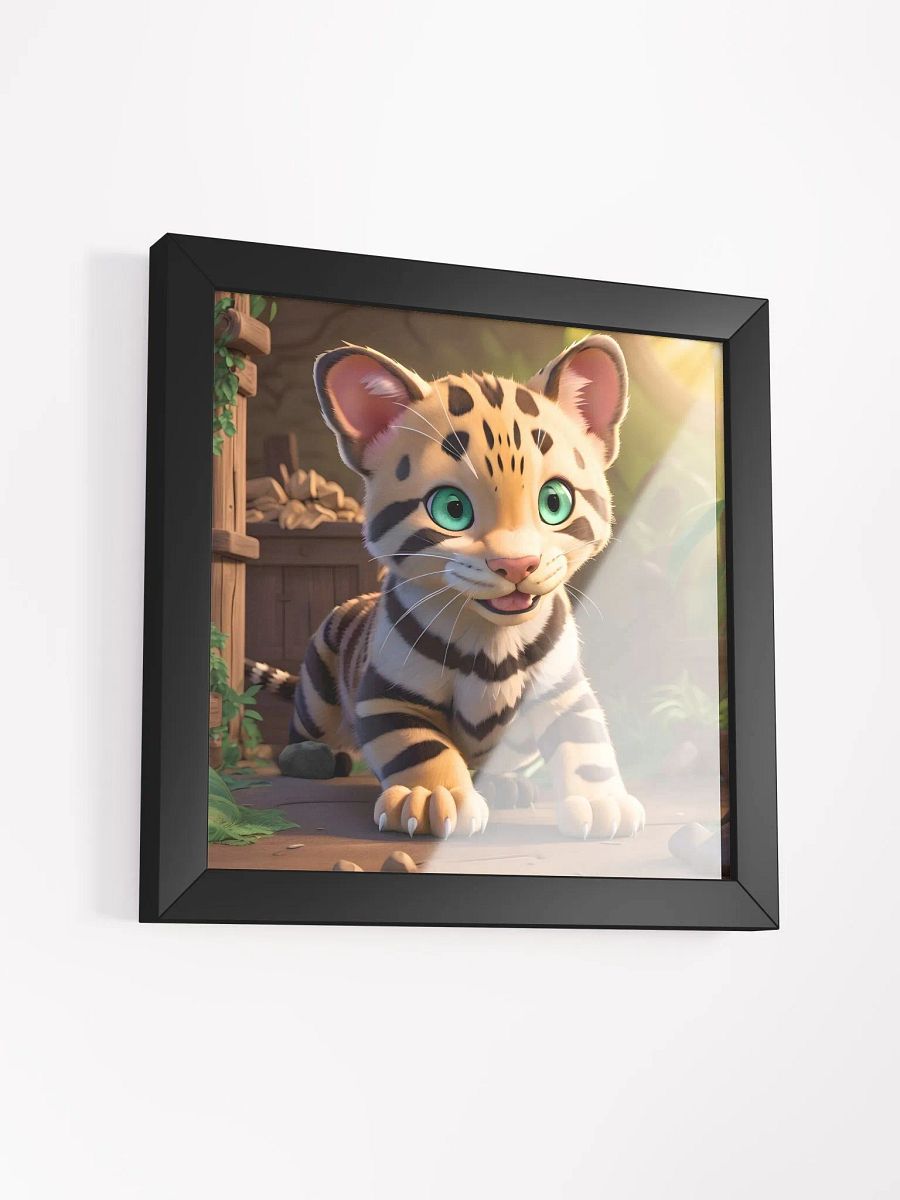 Endangered Species - Mexico - Ocelot Eco-Friendly Ayous Wood Framed Poster product image (3)