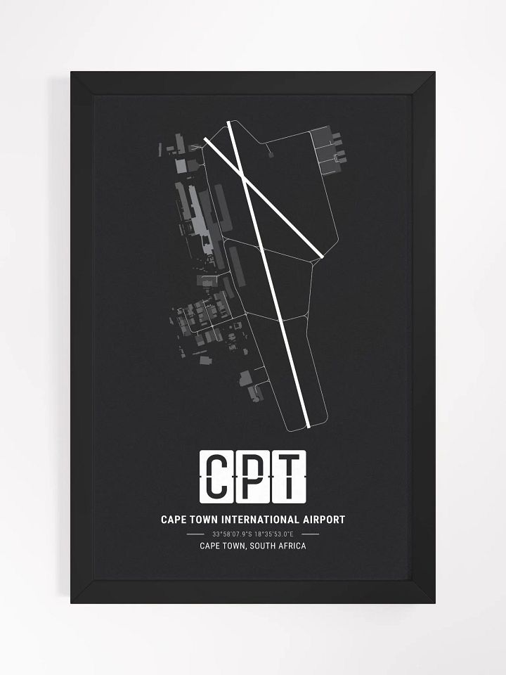 Framed Airport CPT Premium Map On Matt Paper product image (1)