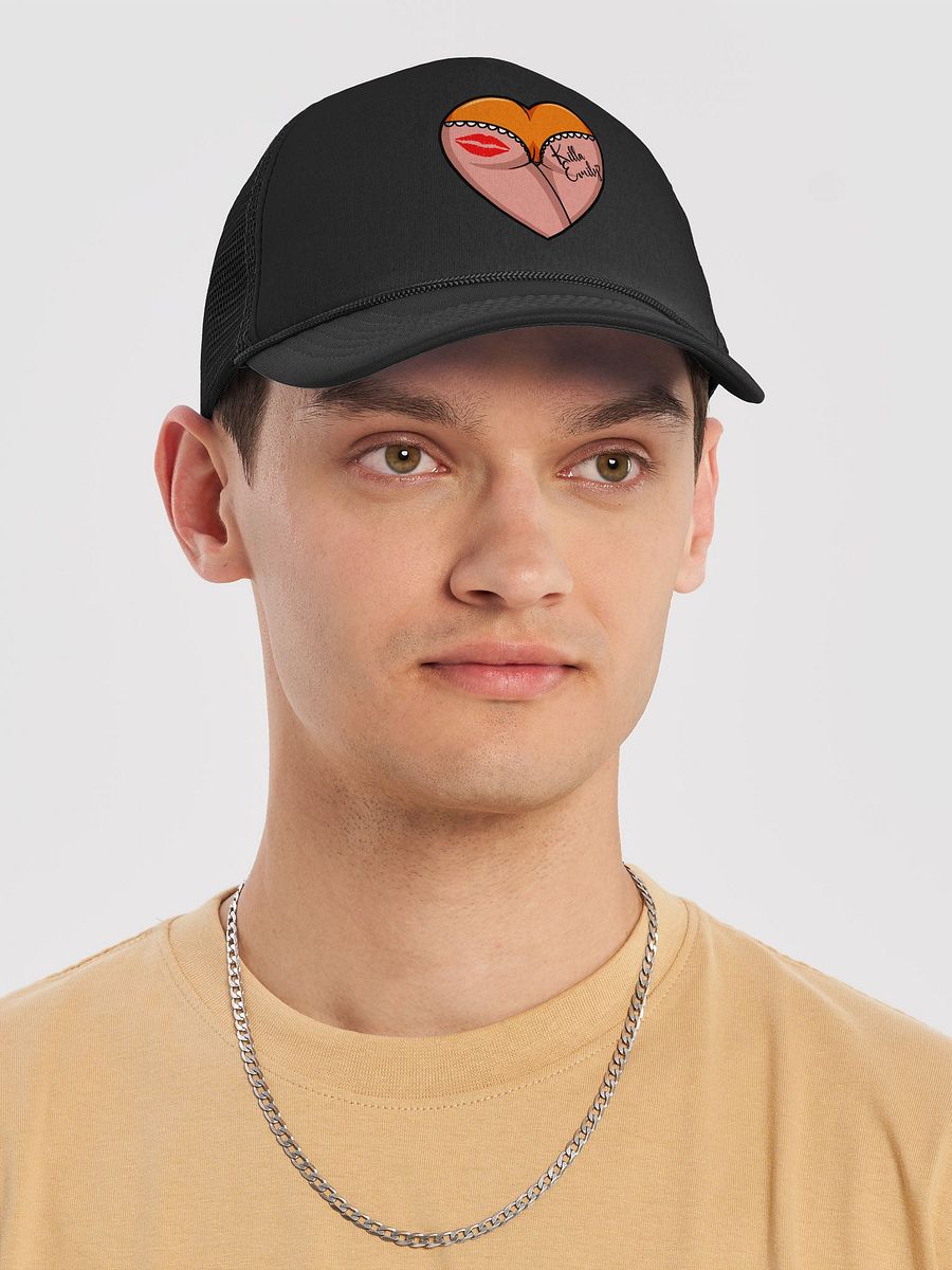 ORANGE HEART BUTT TRUCKER HAT product image (5)
