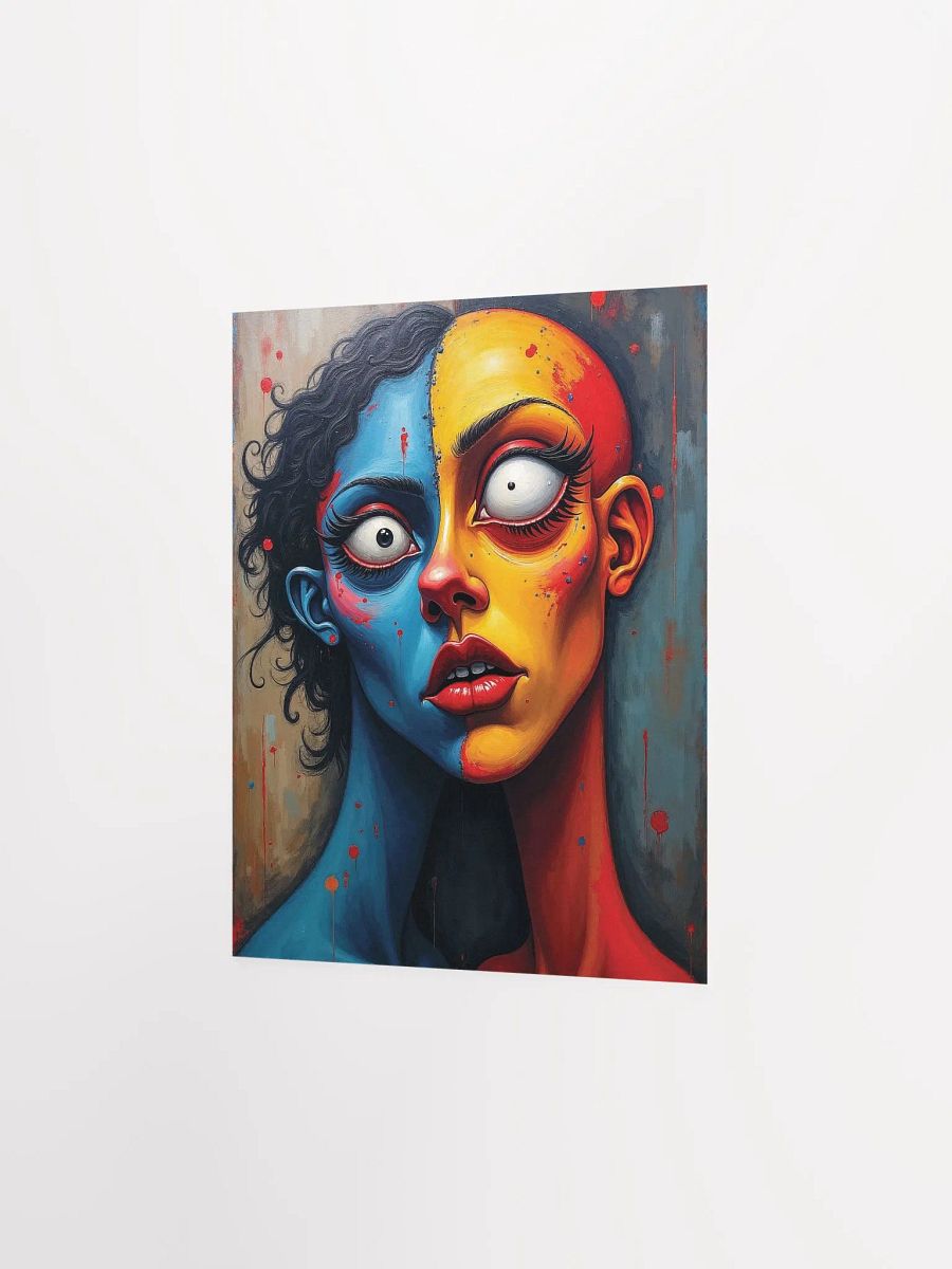 Surreal Split-Face Portrait Poster product image (18)