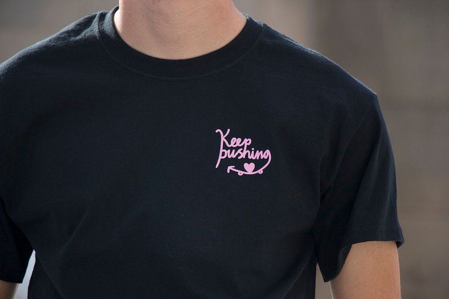 keep pushing tee (pink & black) product image (4)
