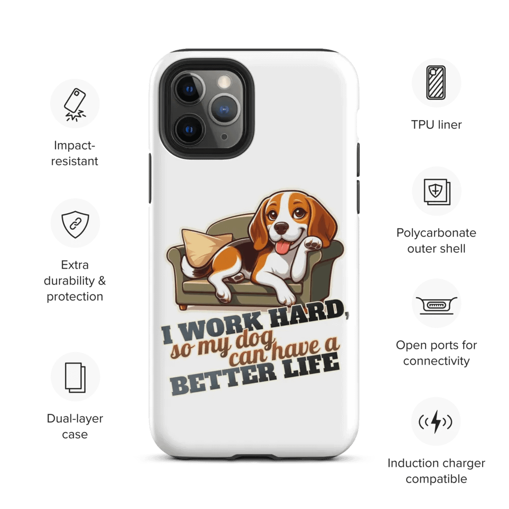 Work Hard - Beagle Sofa Tough Case for iPhone® product image (28)