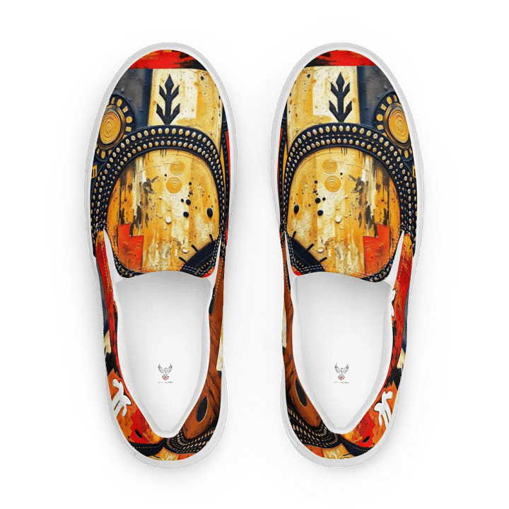 Men's Bold Abstract Art Painted Slip-On Shoes product image (2)