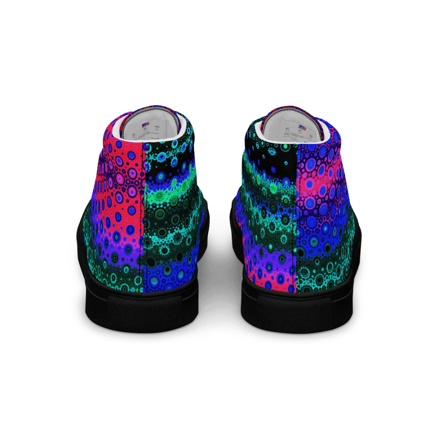 Abstract Multicoloured Pattern Men's Canvas Shoe High Tops product image (3)