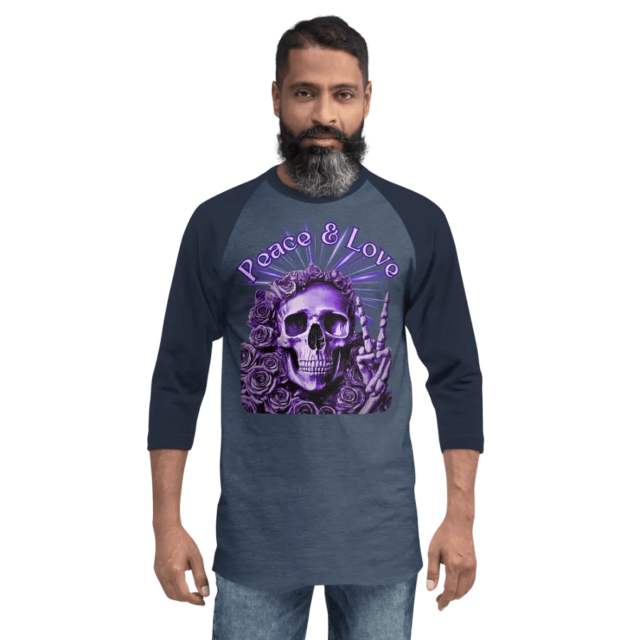 Peace Skull raglan tee product image (2)