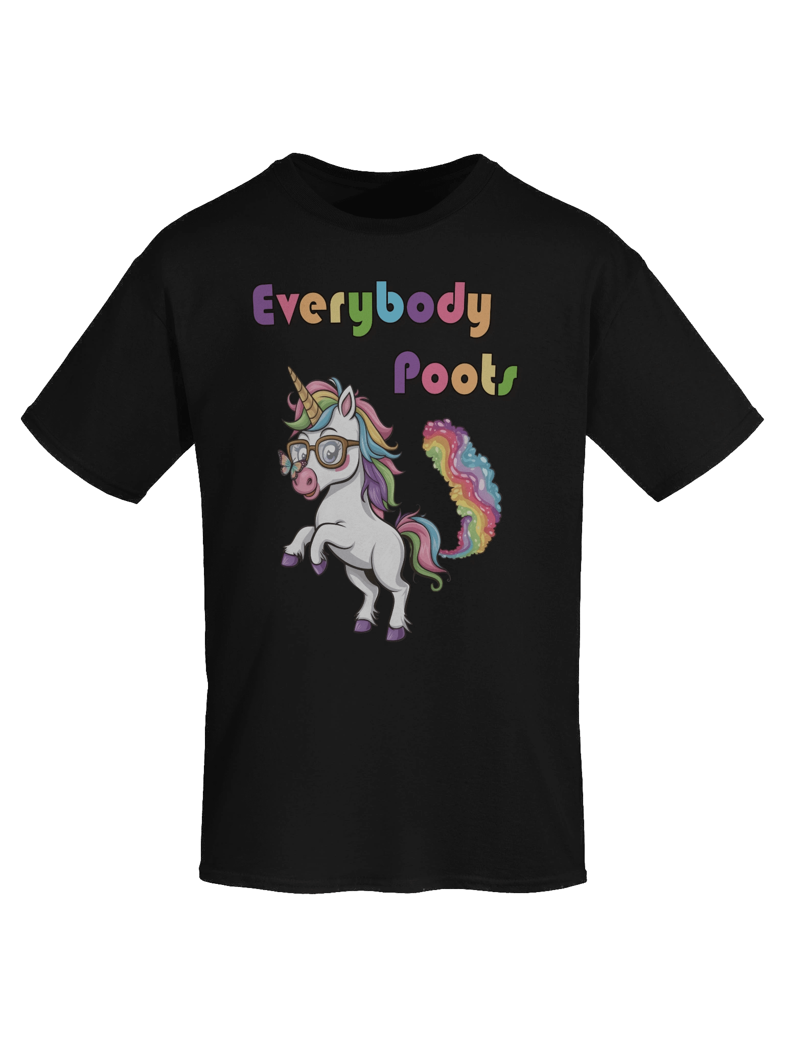 Everybody Poots Unicorn Dark Version Unisex Heavyweight Graphic T-shirt product image (1)