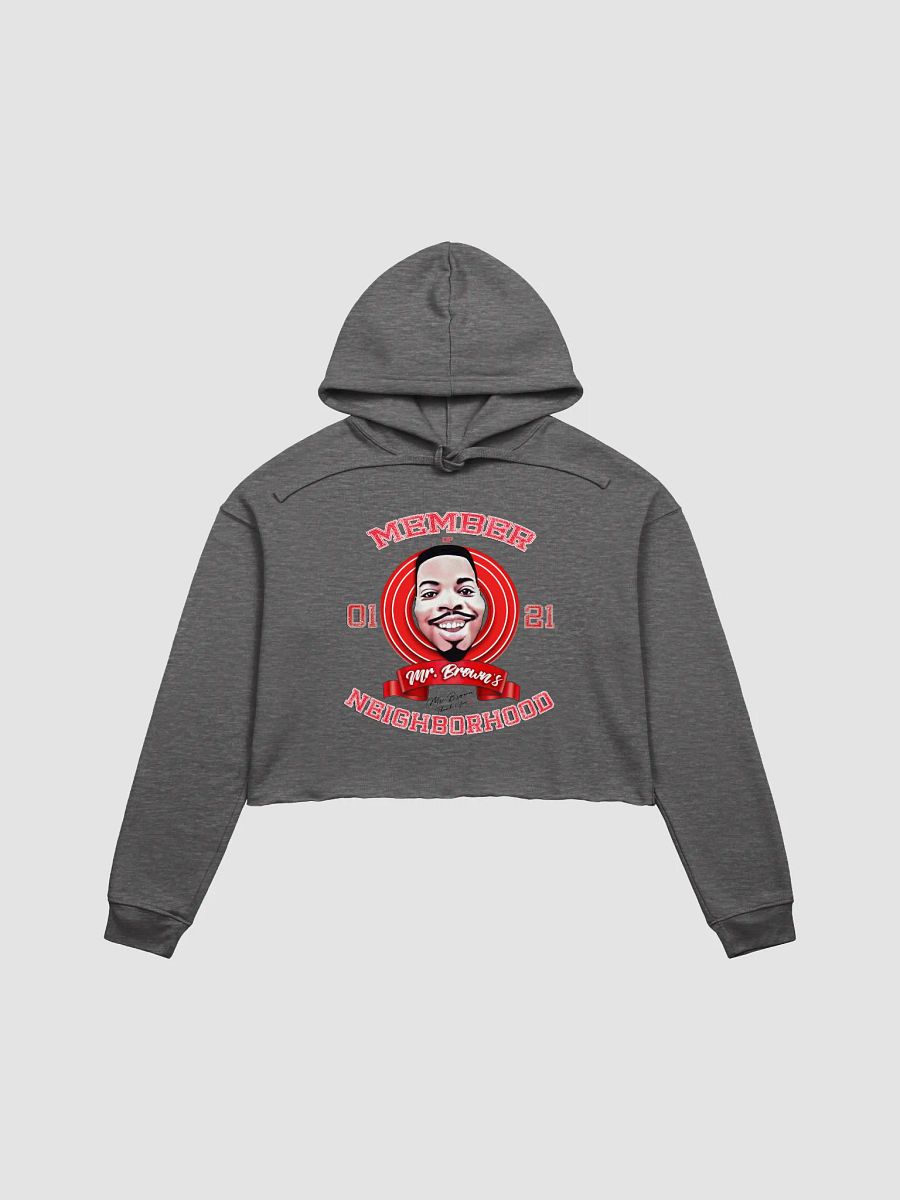 Mr. Brown's Neighborhood Crop Hoodie (White) product image (2)