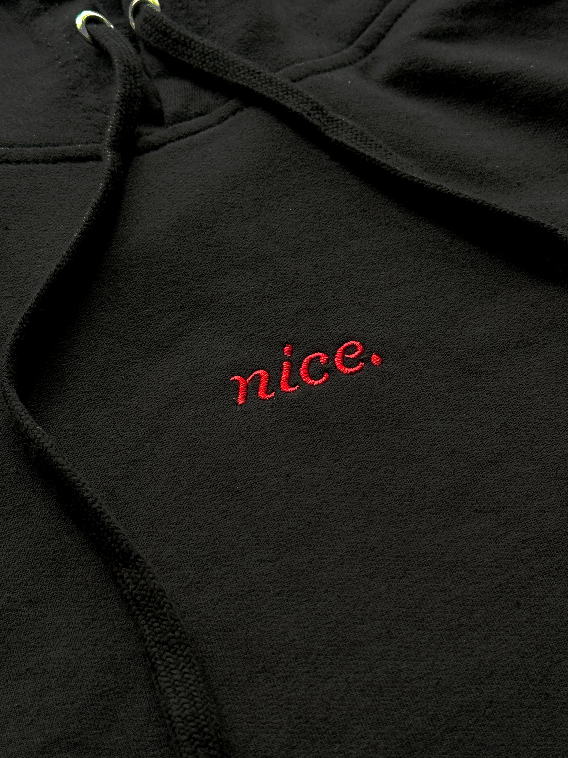 Nice. Red Embroidered Broken Heart Hoodie product image (3)