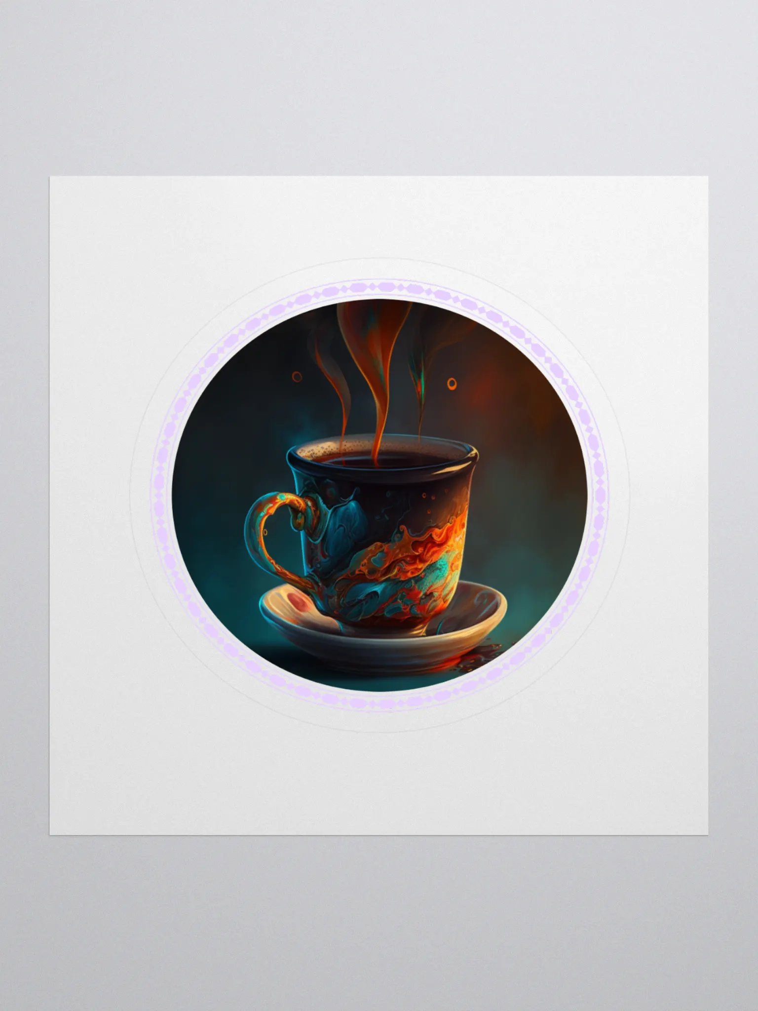 Coffee Swirls Kiss Cut Stickers product image (1)