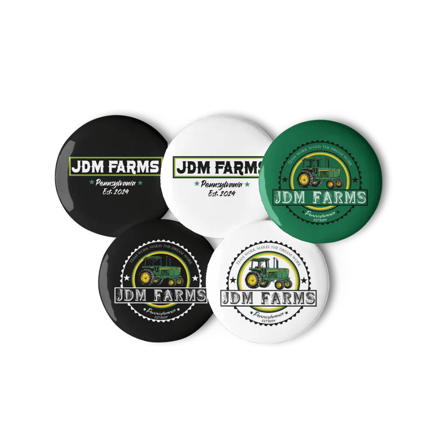 Green Tractor Logo Pin Buttons Set product image (3)