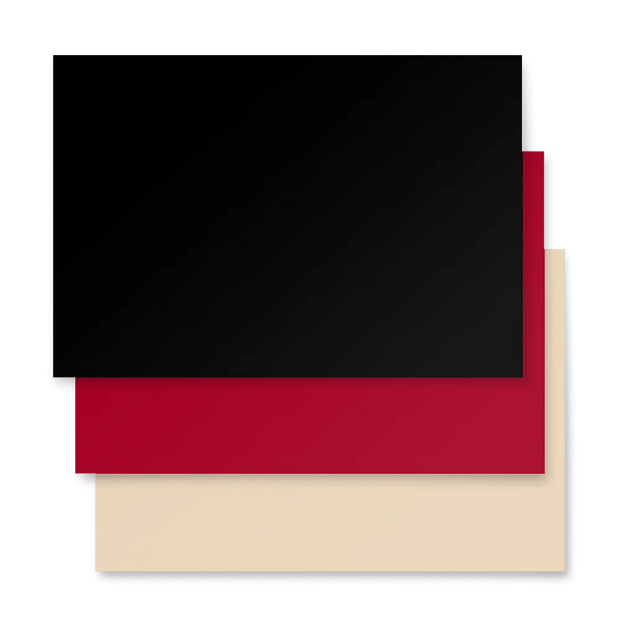 Mixed (Black, Red, Champagne) Solid Holiday Christmas Wrapping Paper Sheets (3) product image (4)
