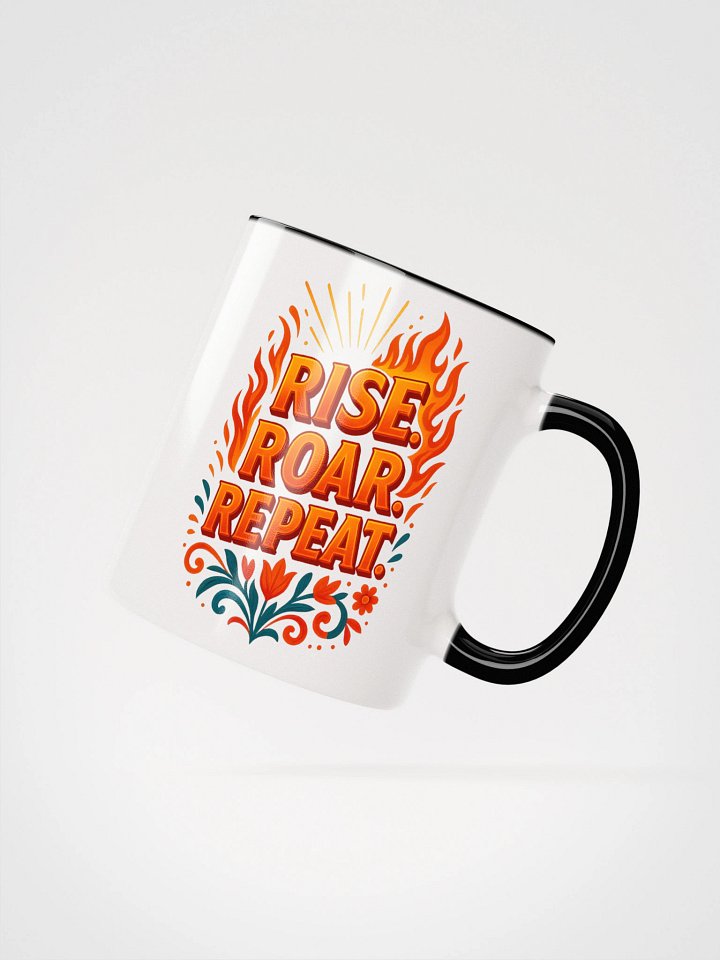 Rise. Roar. Repeat. Mug – Motivational Flame Coffee Cup product image (26)