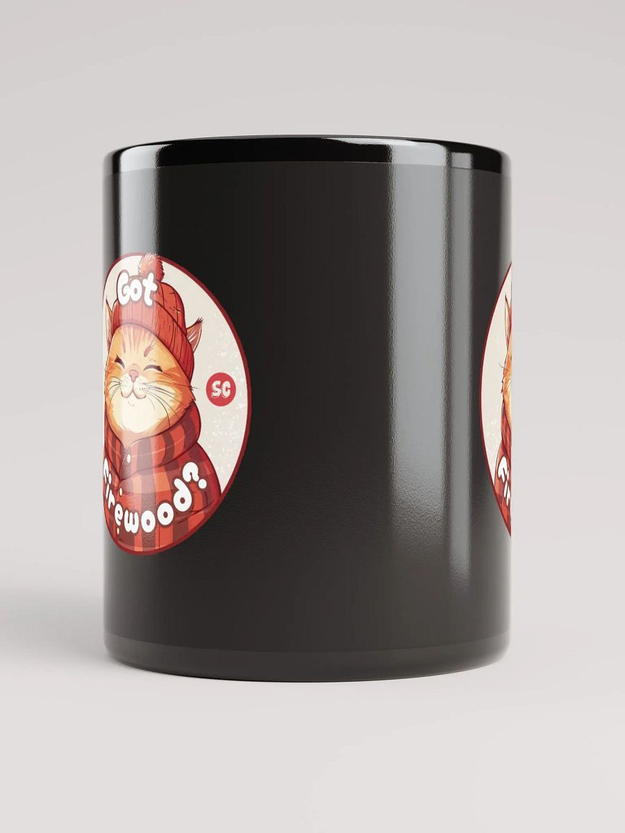 Cozy Cat - Got Firewood? | Black Glossy Mug product image (9)