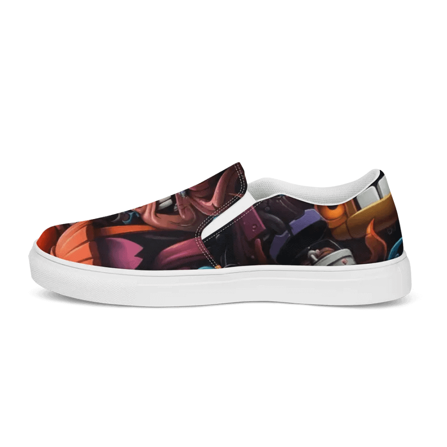 Whimsical Cartoon Chaos Slip-Ons product image (10)