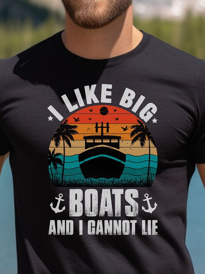 I Like Big Boats Gildan 64000 Unisex Tshirt product image (1)