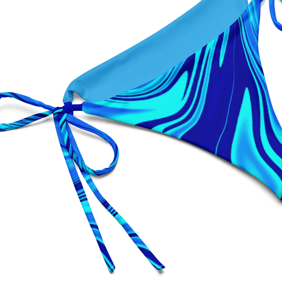 String Bikini Bottom - Light and Dark Blue Digital Fluid Art product image (7)