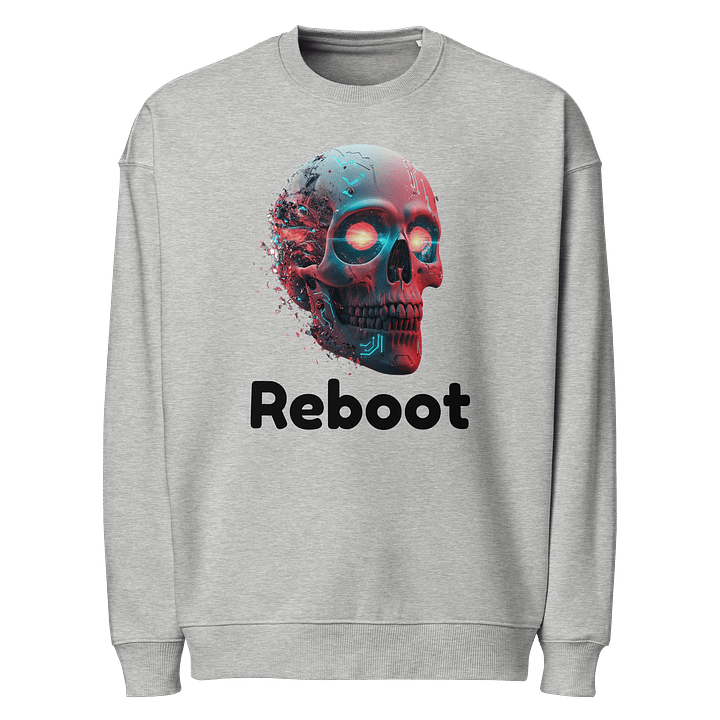 Digital Reboot Glow Skull Oversized Sweatshirt product image (1)