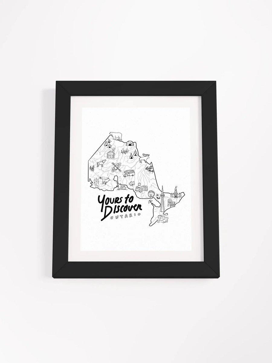Ontario Symbols Map - Framed Poster product image (1)