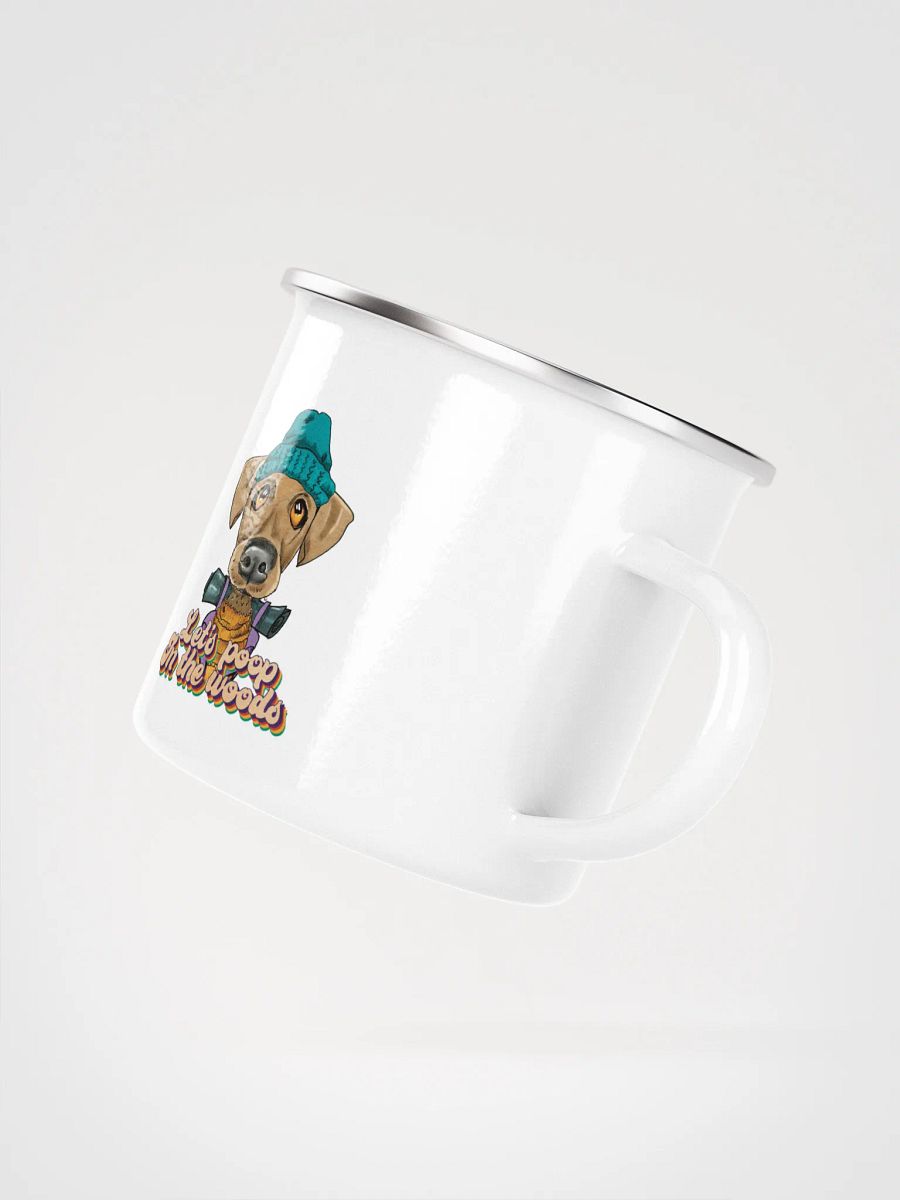 Enamel Camping Mug - Camping Dog - poop on the woods product image (3)