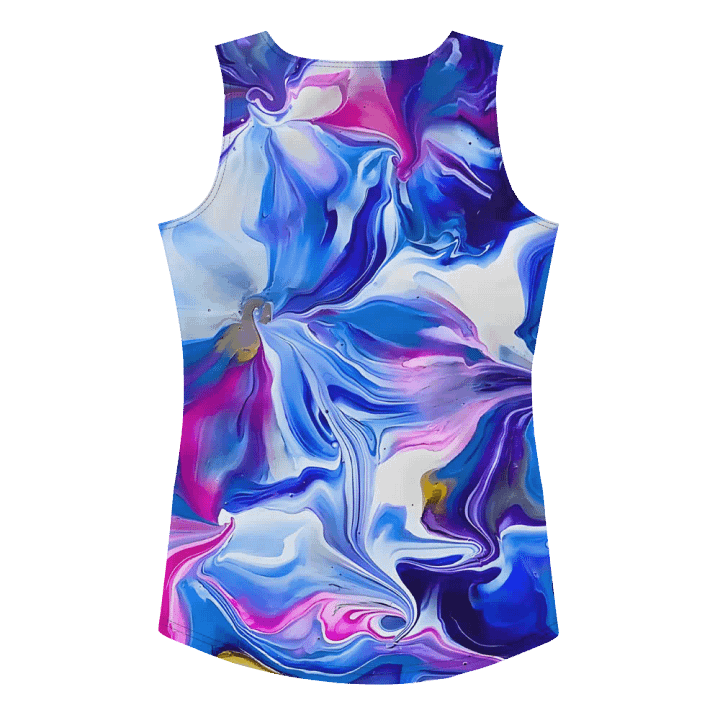 Ocean Blossoms Fluid Art Tank Top product image (2)